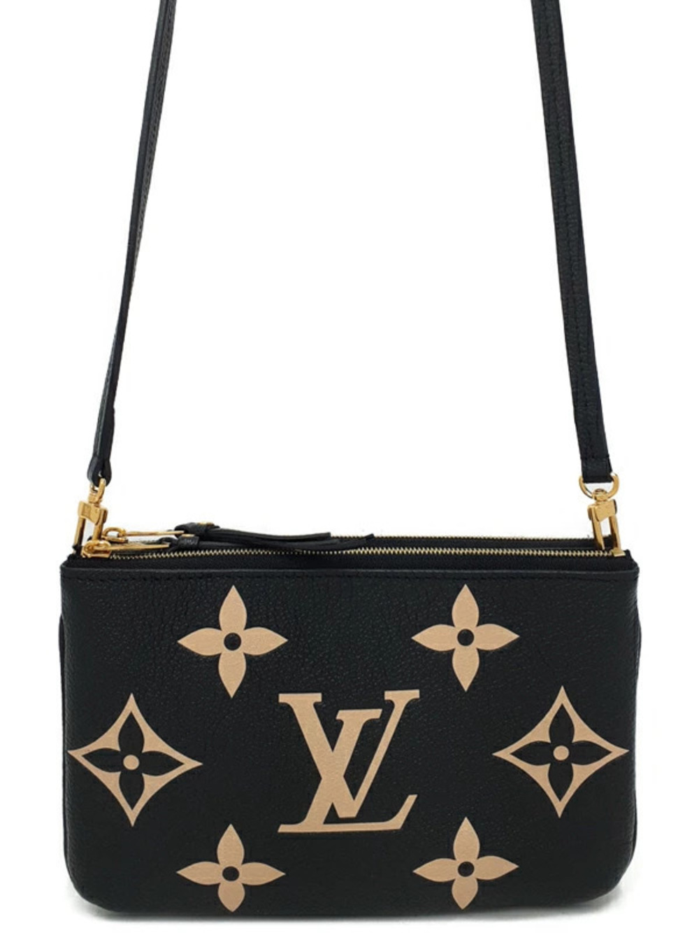 Louis Vuitton Bicolor Monogram Empreinte Pochette Double Zip Shoulder Bag